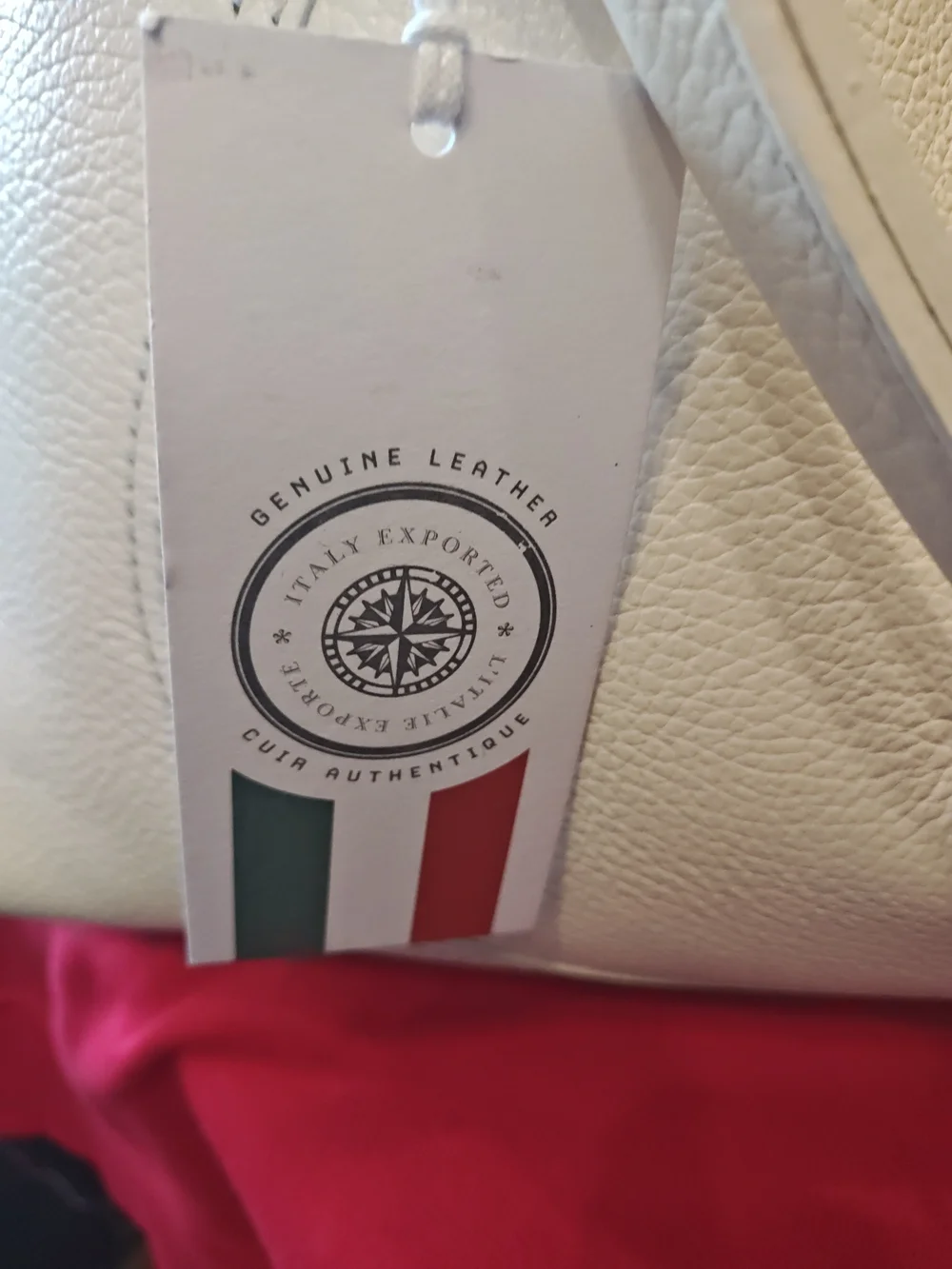 Martina Galanti Cream Leather Shoulder Tote